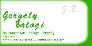 gergely balogi business card